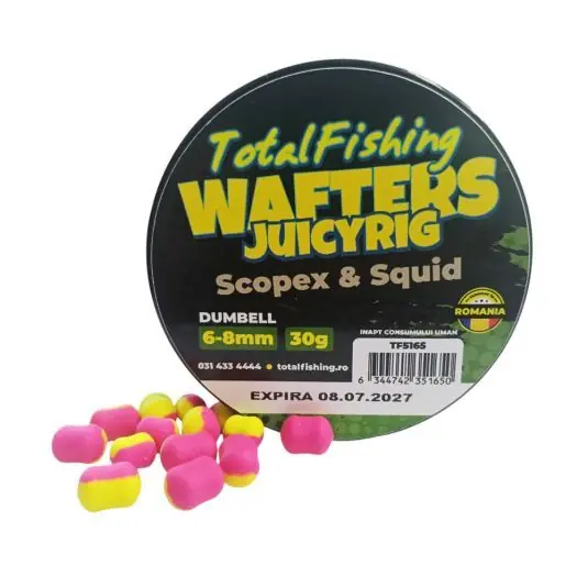 Plată sigură Wafters TotalFishing JuicyRig Scopex & Squid 6-8mm