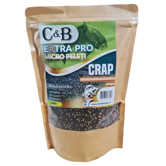 Retur ușor Pelete C&B Extra Pro Micro Peleti Multi Atractanti, 2mm, 1kg