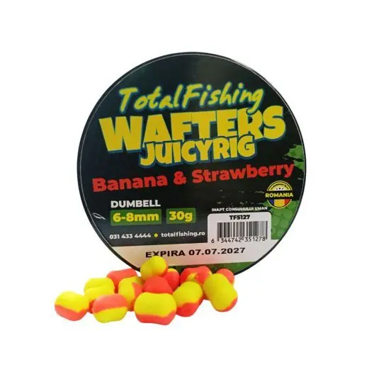 Wafters TotalFishing JuicyRig Banana and Strawberry 6-8mm Ieftin