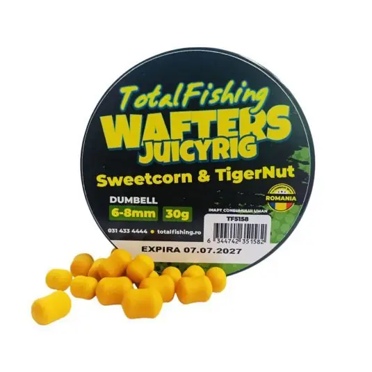 Wafters TotalFishing JuicyRig Sweetcorn & TigerNut 6-8mm Reducere specială