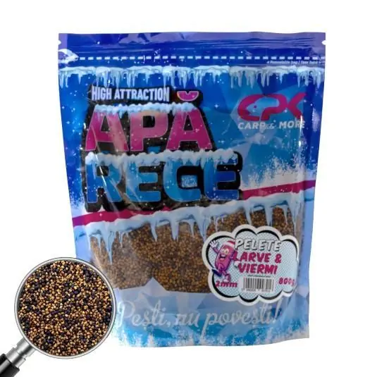 Pelete CPK Apa Rece Larve-Viermi 2mm, 800g Preferatul clienților
