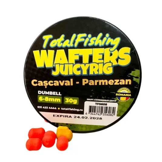 Wafters TotalFishing JuicyRig Cascaval Parmezan, 6-8mm Preferatul clienților