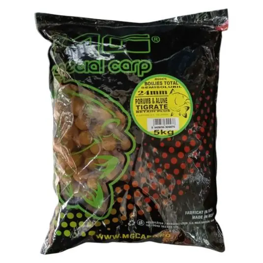 Vezi acum Boilies MG Special Carp Total Birdfood Porumb-Alune Tigrate 24mm 5kg