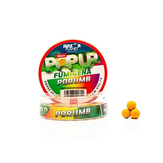 Boilies Senzor Fumigena Pop-Up Porumb 8mm Ofertă