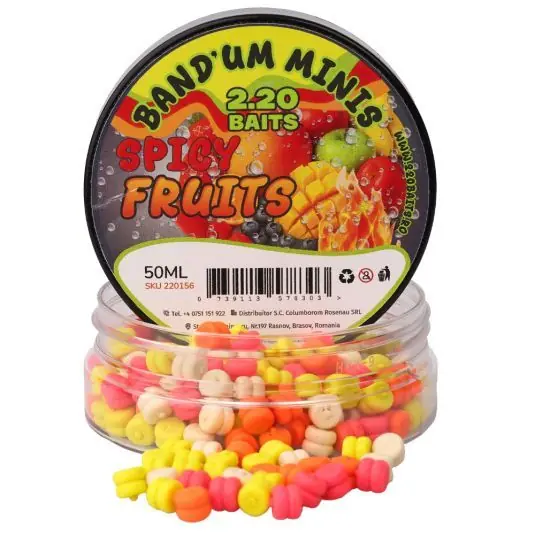 Wafters 2.20 Baits Band'Um Minis Spicy Fruits 5mm, 50ml Nu rata