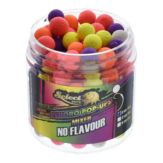 Ofertă limitată Boilies Select Baits Mixed Fluro Micro Pop Up No Flavour 8mm