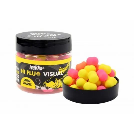 Boilies Trakko Esential Hi Fluo Visual Pop-Up Dumbel Corn Clasic 8-10mm Reducere