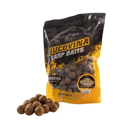 Cel mai bun preț Boilies Bucovina Baits Tare Cereals Boilies Porumb & Tiger Nuts, 24mm, 800g