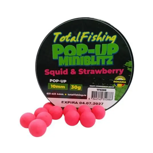 Pop-up TotalFishing MiniBlitz Squid & Strawberry 10mm Ofertă specială