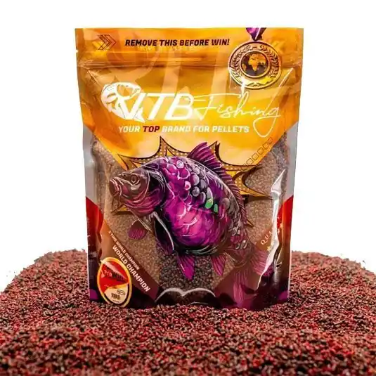 Pelete VTBFishing Pro Win Black And Red Hallibut 2mm, 800g Plată securizată