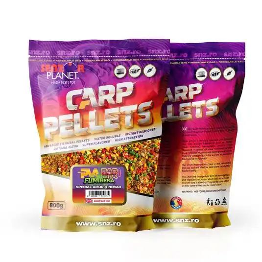 Ultima șansă Pelete Senzor Summer PVA Bag Mix Fumigena Amur & Novac 800g