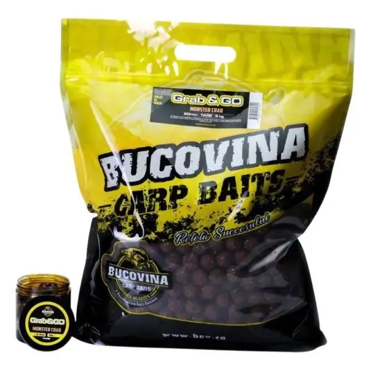 Livrare gratuită Boilies Bucovina Carp Baits Grab and GO Monster Crab Tare, 20mm, 5kg