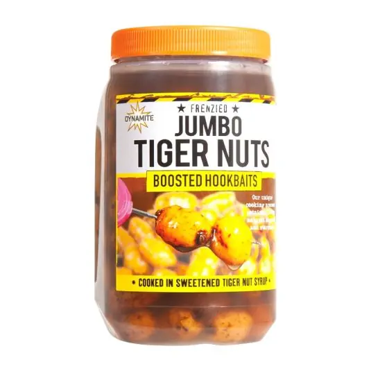Alune tigrate Dynamite Baits Frenzied Jumbo Tiger Nuts Boosted Hookbaits 500ml Ofertă limitată