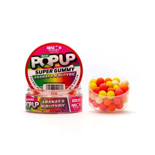 Senzor Pop-up Super Gummy Ananas si N'Butyric 8mm 30g Transport gratuit