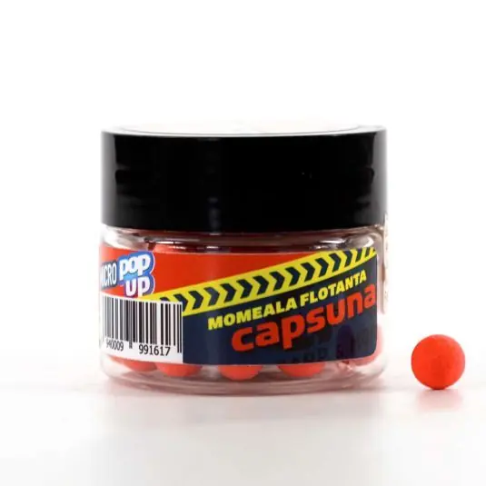 Ofertă de sezon Boilies CPK Micro Pop-Up, Capsuna, 8mm