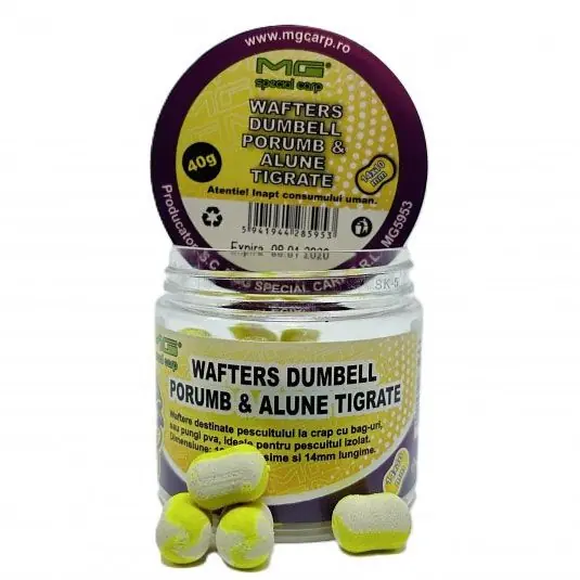 Wafters MG Special Carp Dumbell Porumb-Alune Tigrate 10mm Popular