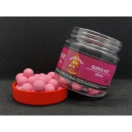 Boilies Dudi Bait Pop Up Super Hot 14mm, 20g Retur gratuit